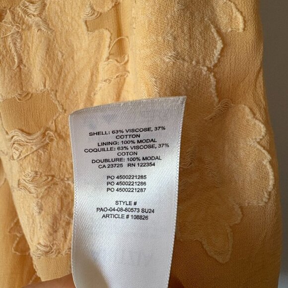 Aritzia Wilfred Lover Mini Babydoll Dress Soft Apricot Peach Size Large - Picture 7 of 8